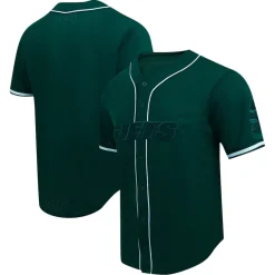 Sweaters & Dress Shirts^New York Jets Men's Pro Standard Green Triple Tonal Mesh Button-Up Shirt