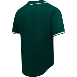Sweaters & Dress Shirts^New York Jets Men's Pro Standard Green Triple Tonal Mesh Button-Up Shirt