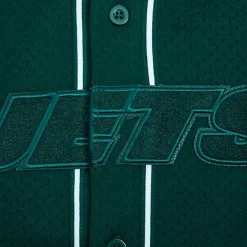 Sweaters & Dress Shirts^New York Jets Men's Pro Standard Green Triple Tonal Mesh Button-Up Shirt