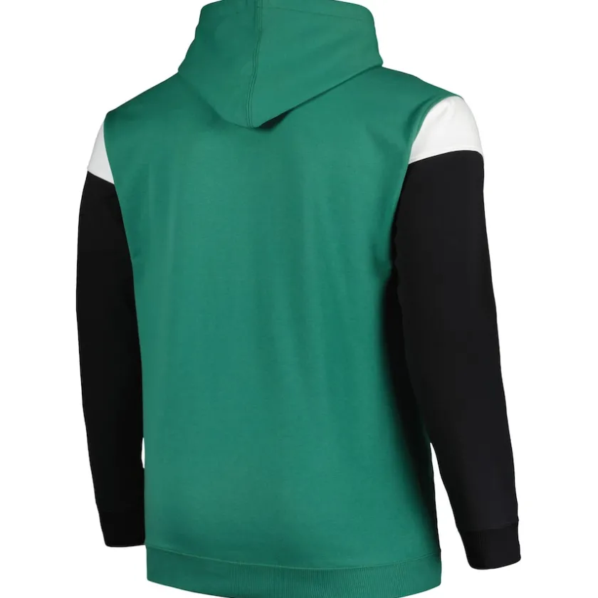 Sweatshirts & Fleece|Men^New York Jets Men's Profile Green Big & Tall Trench Battle Pullover Hoodie