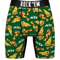 Underwear & Sleepwear^New York Jets Men's Rock Em Socks Green NY Style Pizza Boxer Briefs