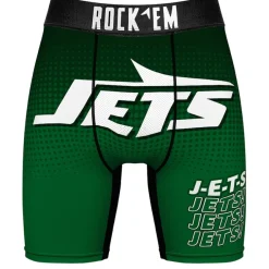 Underwear & Sleepwear|Underwear & Sleepwear^New York Jets Men's Rock Em Socks Green Two-Pack Mascot Slogan Boxer Briefs