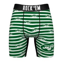 Underwear & Sleepwear|Underwear & Sleepwear^New York Jets Men's Rock Em Socks Green Two-Pack Mascot Slogan Boxer Briefs