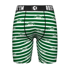 Underwear & Sleepwear|Underwear & Sleepwear^New York Jets Men's Rock Em Socks Green Two-Pack Mascot Slogan Boxer Briefs