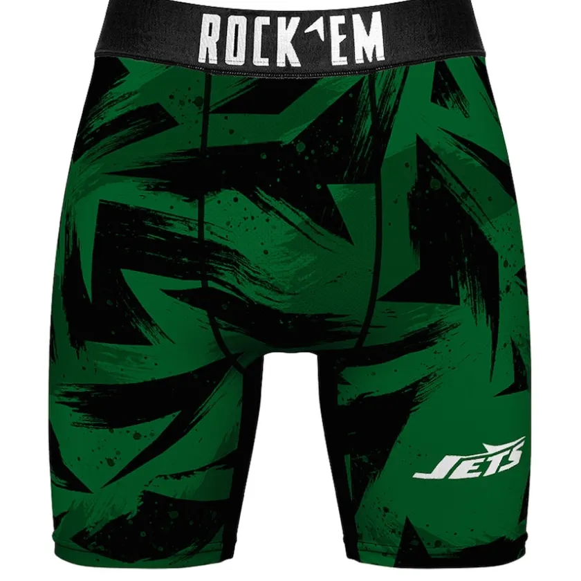 Underwear & Sleepwear^New York Jets Men's Rock Em Socks Green Game Paint Boxer Briefs