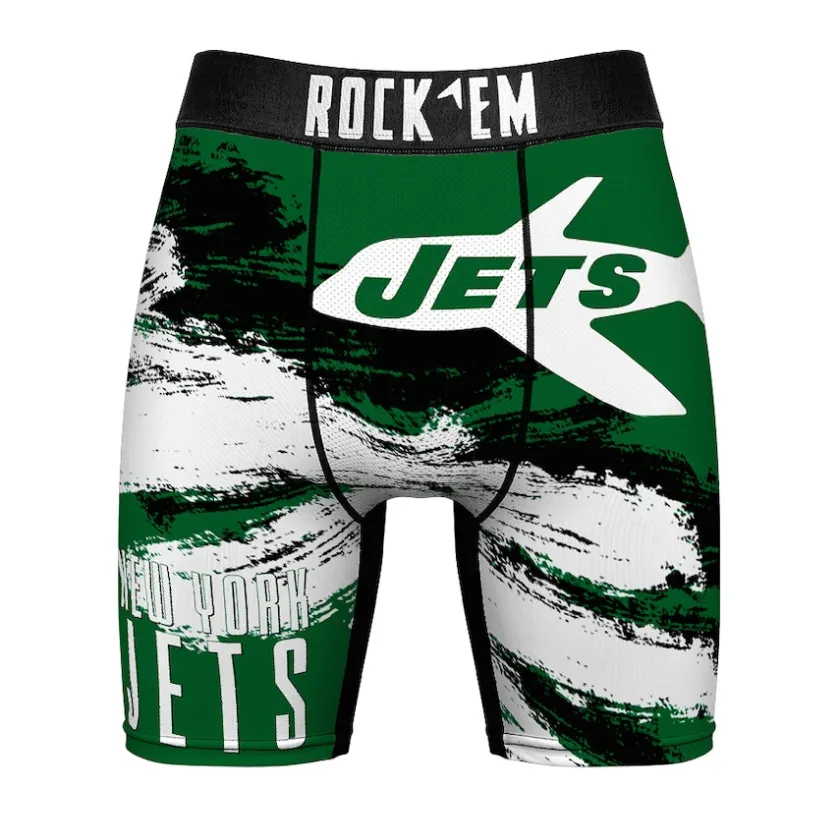 Underwear & Sleepwear|Underwear & Sleepwear^New York Jets Men's Rock Em Socks Gridiron Classic Paint Boxer Briefs