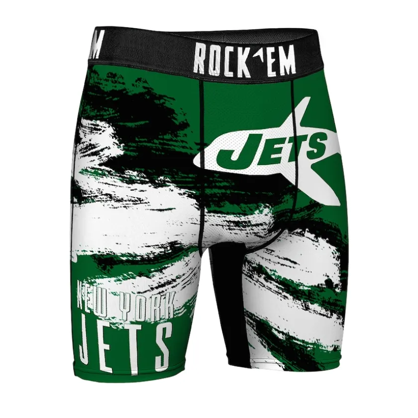 Underwear & Sleepwear|Underwear & Sleepwear^New York Jets Men's Rock Em Socks Gridiron Classic Paint Boxer Briefs