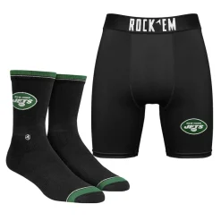 Shoes & Socks|Underwear & Sleepwear^New York Jets Men's Rock Em Socks Boxer Briefs And Socks Set