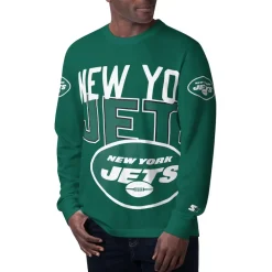 Long Sleeved^New York Jets Men's Starter Green Clutch Hit Long Sleeve T-Shirt