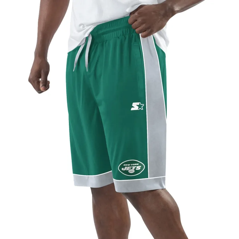 Shorts & Pants^New York Jets Men's Starter Green/White Fan Favorite Fashion Shorts