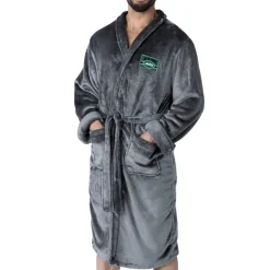 Underwear & Sleepwear^New York Jets Men's The Northwest Group Charcoal Bathrobe