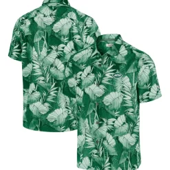 Sweaters & Dress Shirts|Big & Tall^New York Jets Men's Tommy Bahama Green Big & Tall Coast Nuevo Fronds IslandZone Button-Up Shirt