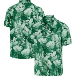 Sweaters & Dress Shirts|Big & Tall^New York Jets Men's Tommy Bahama Green Big & Tall Coast Nuevo Fronds IslandZone Button-Up Shirt