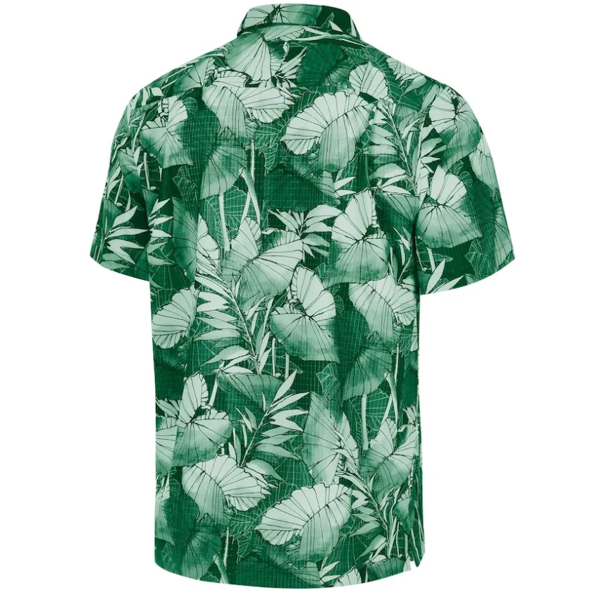 Sweaters & Dress Shirts|Big & Tall^New York Jets Men's Tommy Bahama Green Big & Tall Coast Nuevo Fronds IslandZone Button-Up Shirt
