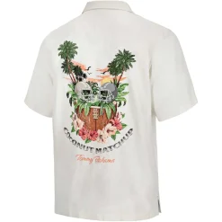 Sweaters & Dress Shirts^New York Jets Men's Tommy Bahama White Coconut Matchup Camp Button-Up Shirt