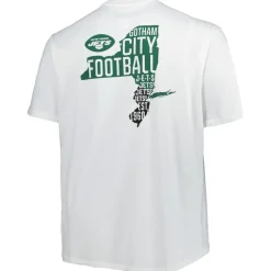 Big & Tall^New York Jets Men's White Big & Tall Hometown Collection Hot Shot T-Shirt