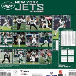 Office Accessories|Calendars^New York Jets 2024-2025 12” X 12” Team Wall Calendar