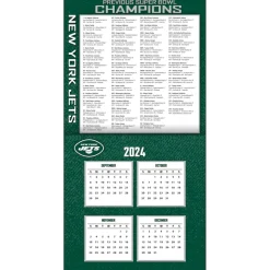 Office Accessories|Calendars^New York Jets 2024-2025 12” X 12” Team Wall Calendar