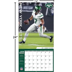 Office Accessories|Calendars^New York Jets 2024-2025 12” X 12” Team Wall Calendar