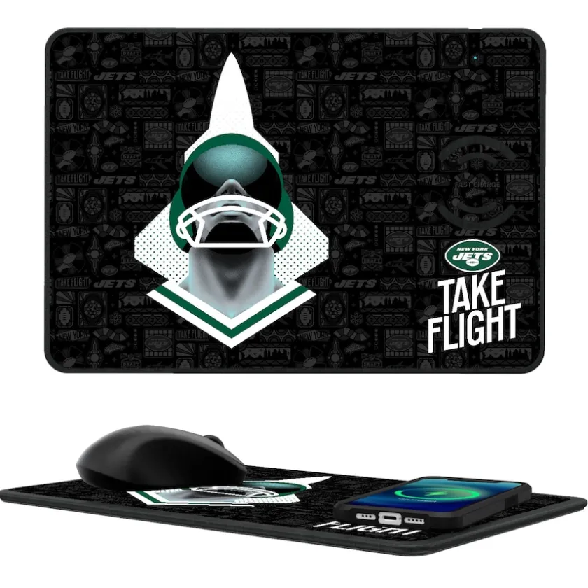 Office Accessories^New York Jets 2024 Illustrated Limited Edition Wireless Charger And Mouse Pad
