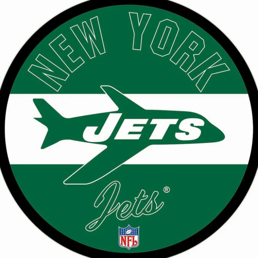Lighting^New York Jets 23" LED Retro Logo Round Wall Sign