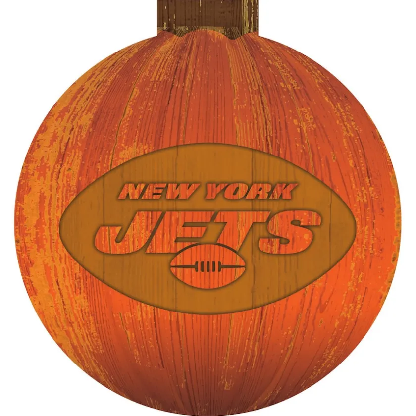 Holiday Items|Holiday Decorations^New York Jets 12'' Pumpkin Sign