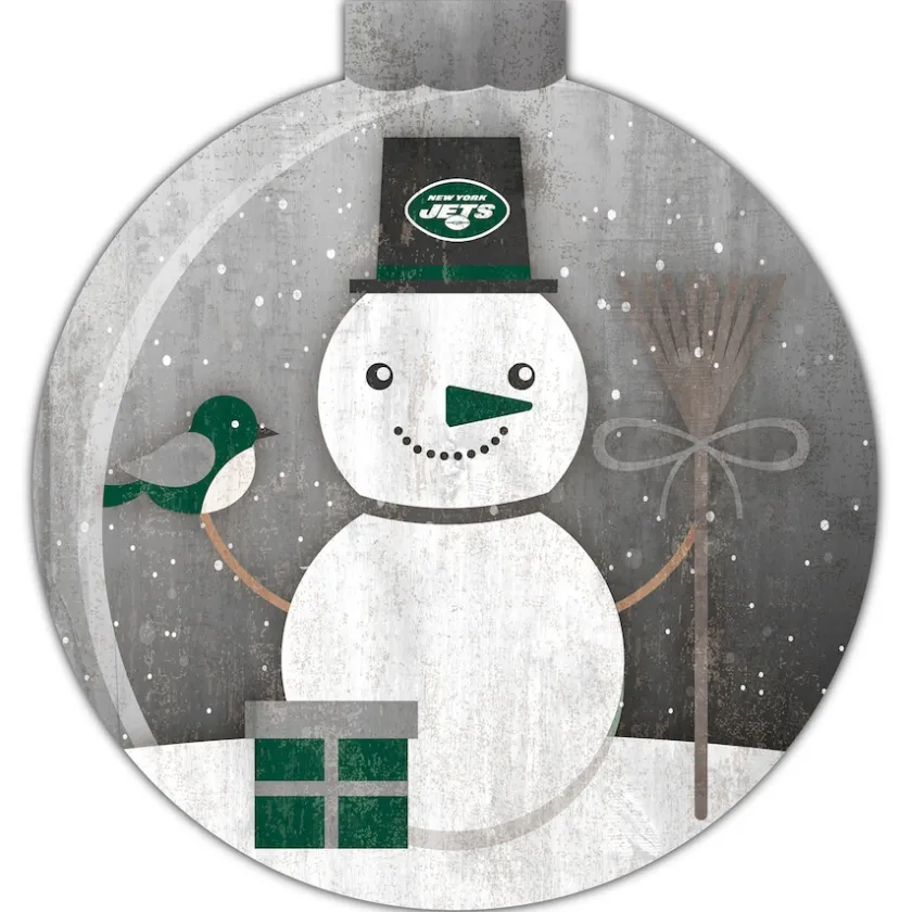 Holiday Items|Holiday Decorations^New York Jets 12'' Snow Globe Wall Art