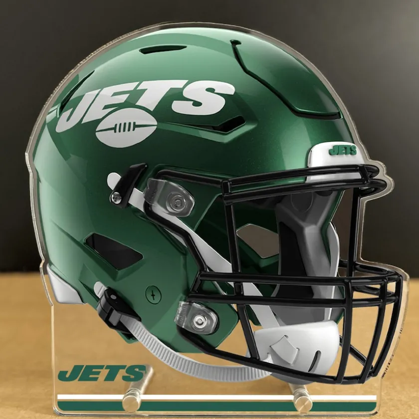Photos|Plaques^New York Jets 13" Speed Helmet Acrylic Plaque