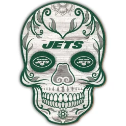 Wall Art|Wall Art^New York Jets 12'' Sugar Skull Sign