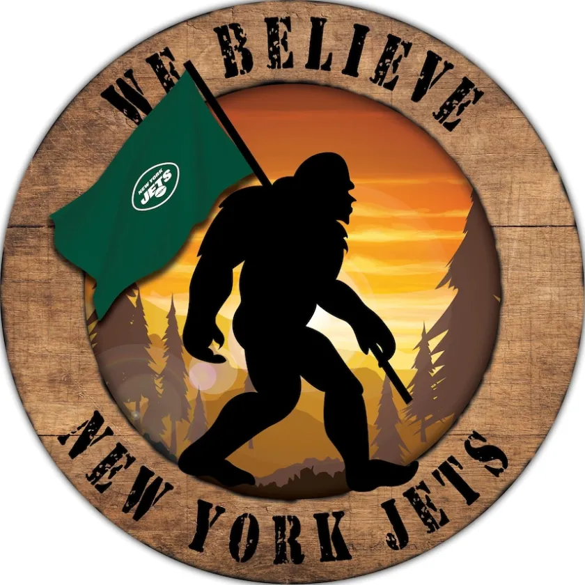 Wall Art|Wall Art^New York Jets 12'' We Believe Bigfoot Circle Sign