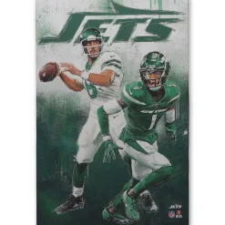 Wall Art|Wall Art^New York Jets 15" X 23" Graffiti Canvas Wall Art