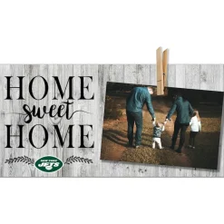 Picture Frames & Albums^New York Jets 6'' X 12'' Home Sweet Home Clip Frame