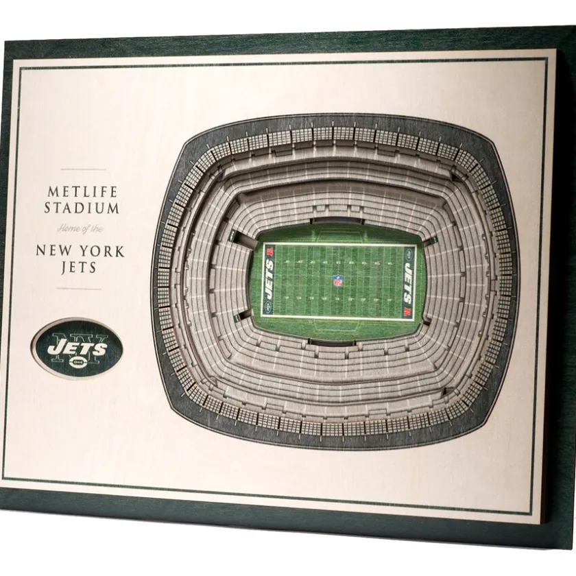 Wall Art|Photos^New York Jets 17'' X 13'' 5-Layer StadiumViews 3D Wall Art