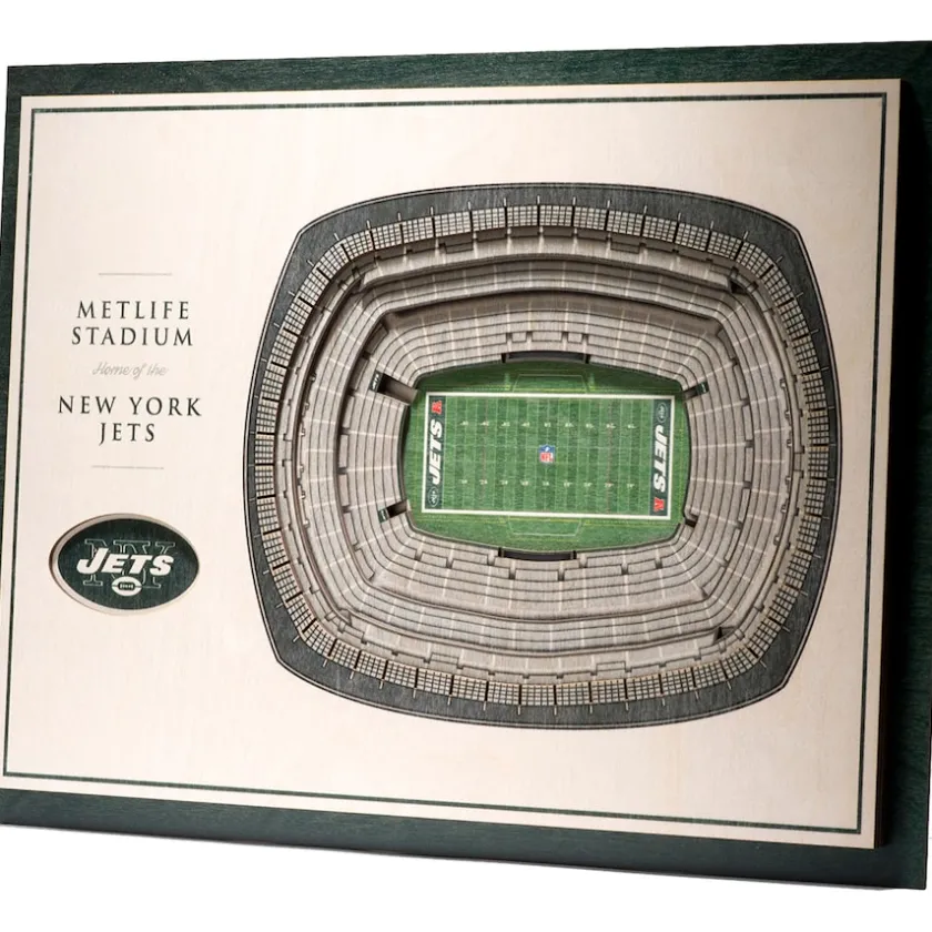 Wall Art|Photos^New York Jets 17'' X 13'' 5-Layer StadiumViews 3D Wall Art