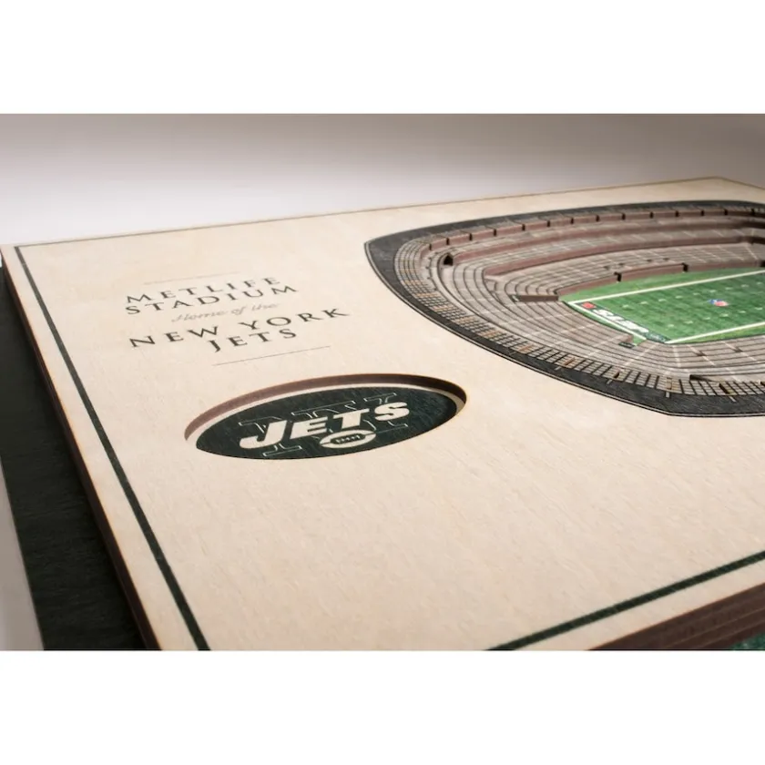 Wall Art|Photos^New York Jets 17'' X 13'' 5-Layer StadiumViews 3D Wall Art