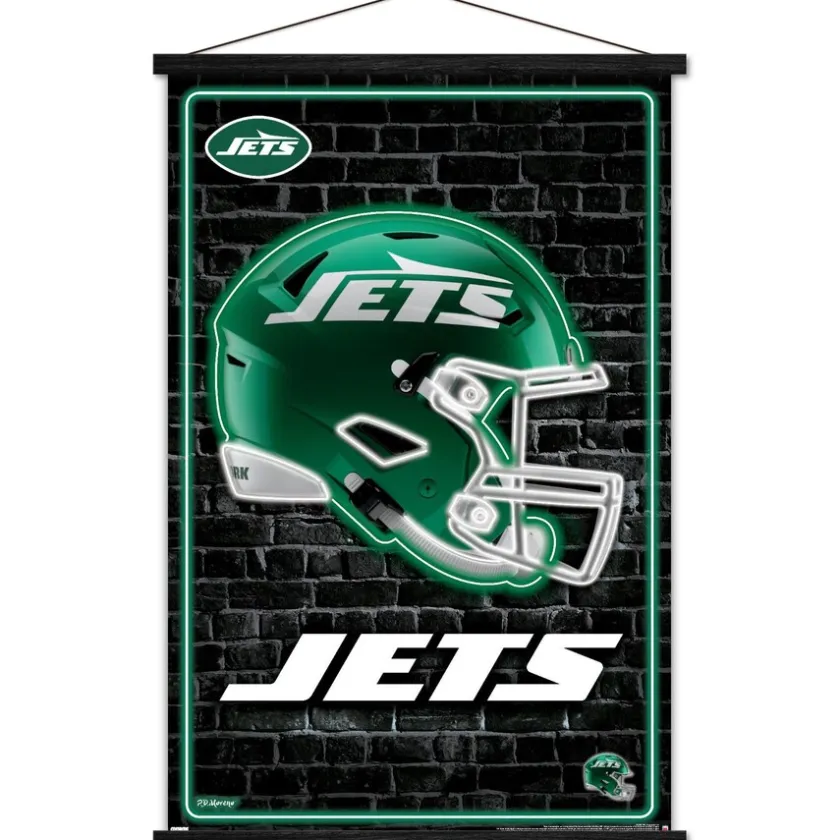 Wall Art|Wall Art^New York Jets 22.375" X 34" Magnetic Framed Poster