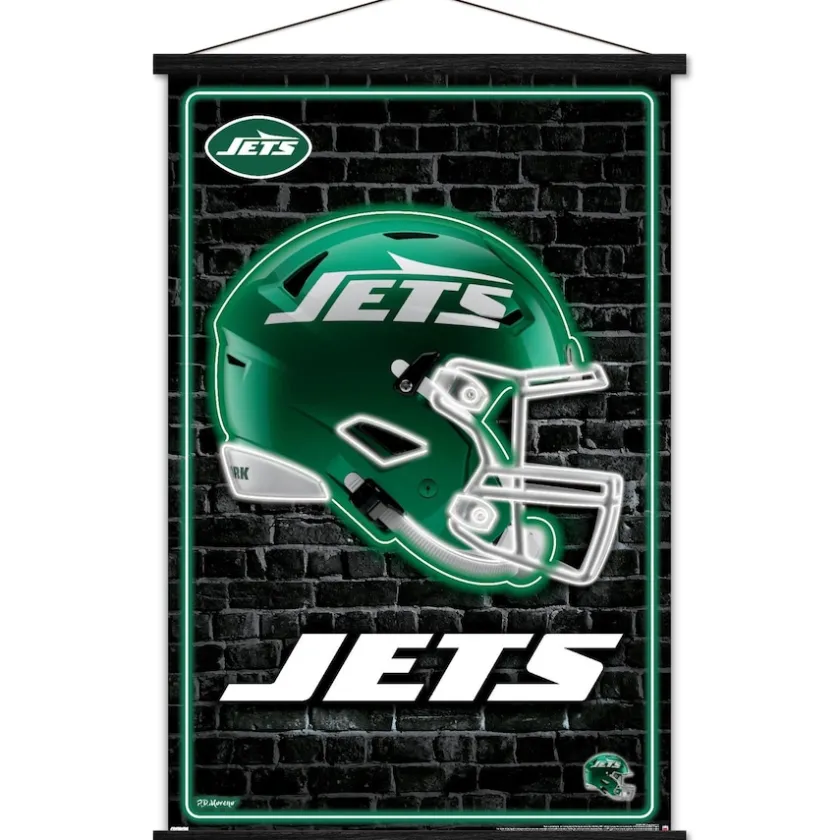 Wall Art|Wall Art^New York Jets 22.375" X 34" Magnetic Framed Poster
