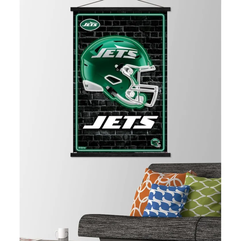 Wall Art|Wall Art^New York Jets 22.375" X 34" Magnetic Framed Poster