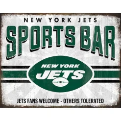 Wall Art|Wall Art^New York Jets 12" X 8" Sports Bar Metal Sign