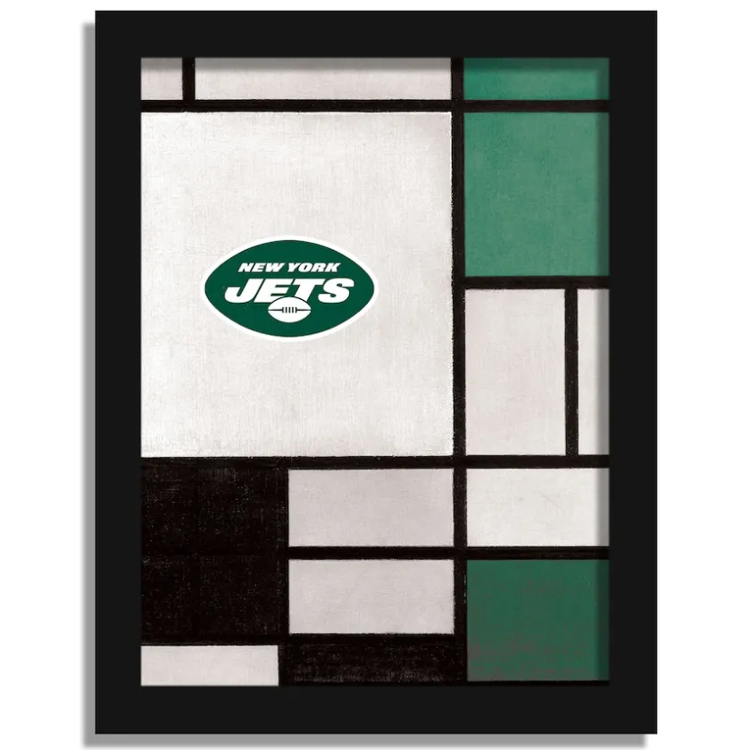 Picture Frames & Albums^New York Jets 12" X 16" Team Composition Framed Fine Art Print