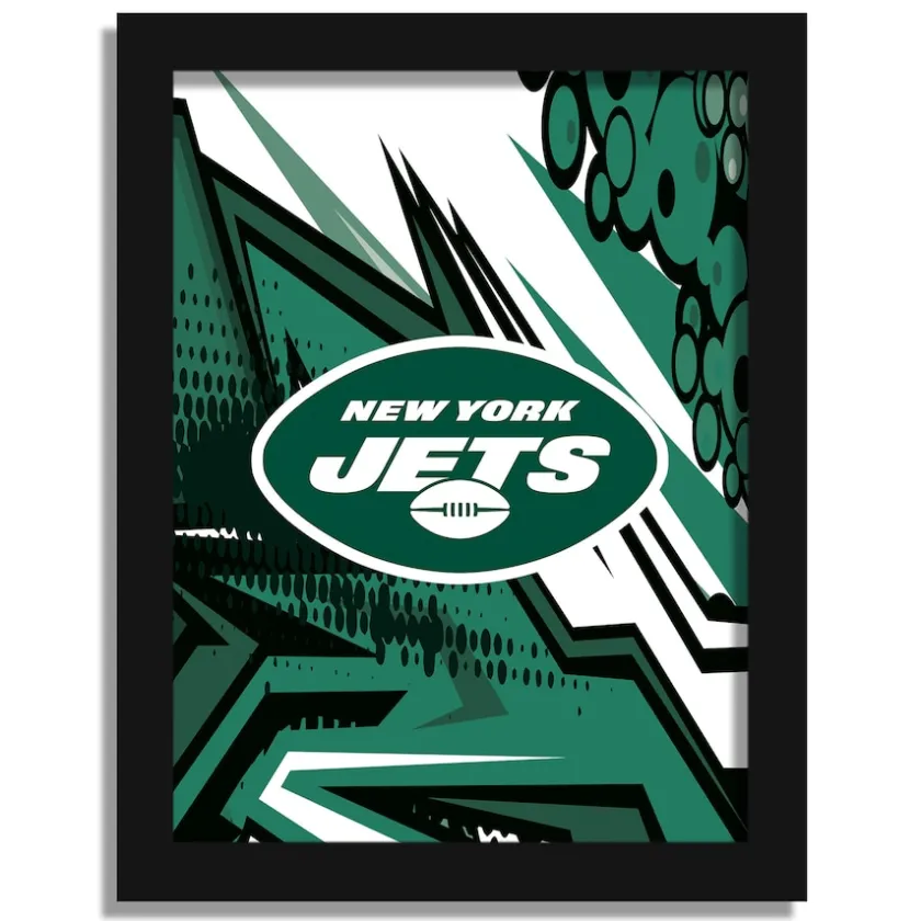 Picture Frames & Albums^New York Jets 12" X 16" Team Comic Framed Art Print