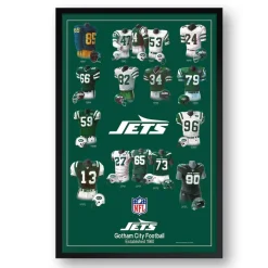 Wall Art|Wall Art^New York Jets 14" X 20" Uniform Heritage Framed Art Print
