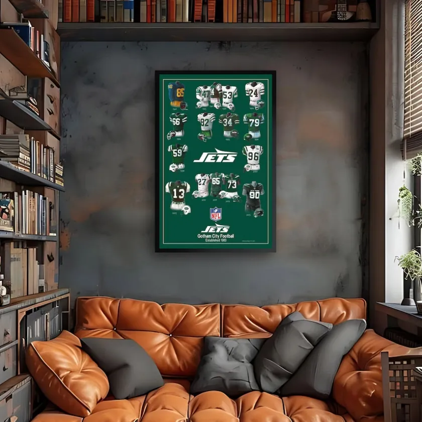 Wall Art|Wall Art^New York Jets 27" X 39" Uniform Heritage Framed Art Print