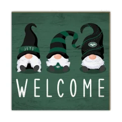 Wall Art|Wall Art^New York Jets 10'' X 10'' Welcome Gnomes Sign