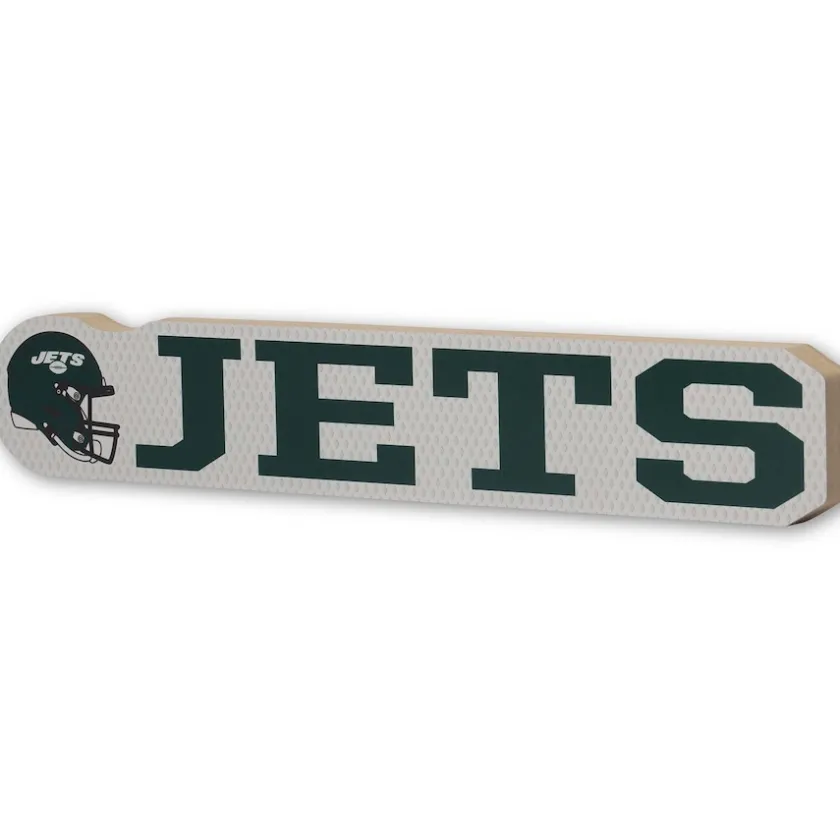 Wall Art^New York Jets 16.5" X 3" Wood Display Block