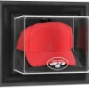Display Cases^New York Jets Black Framed Wall-Mountable Cap Logo Display Case