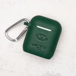 Electronics|Electronics^New York Jets Debossed Silicone AirPods Case Cover