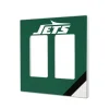 Lighting^New York Jets Diagonal Stripe Double Rocker Light Switch Plate