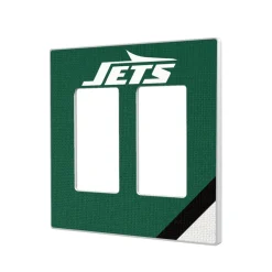 Lighting^New York Jets Diagonal Stripe Double Rocker Light Switch Plate