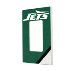 Lighting^New York Jets Diagonal Stripe Single Rocker Light Switch Plate